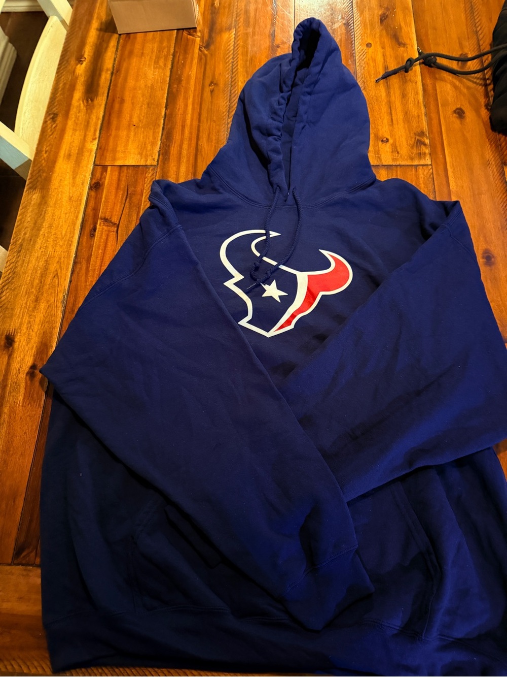 MENS SIZE XXL TEXANS Hooded Pullover Sweatshirt with Team Logo